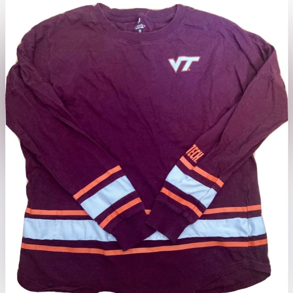 Virginia Tech Hokies Long Sleeve Shirt  PREOWNED Womens Size Medium